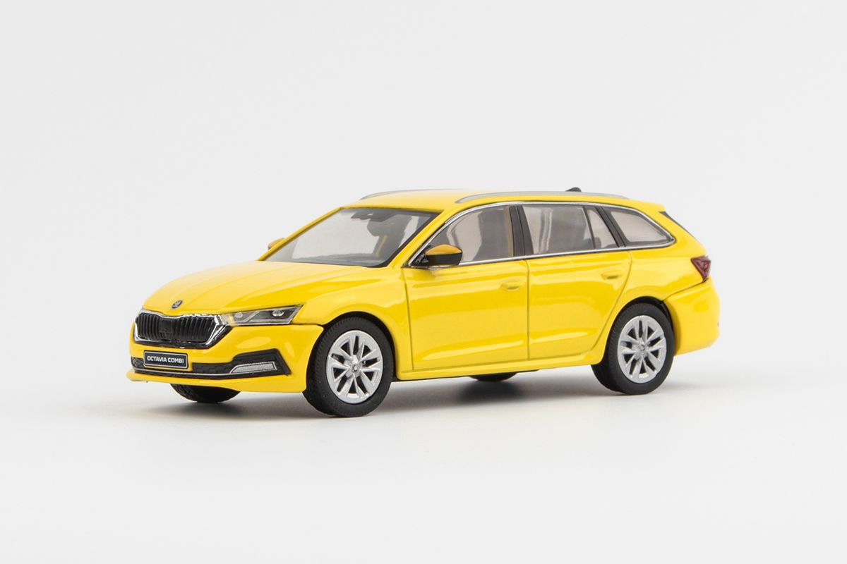 Miniature Abrex Skoda 120L Telecom 1984 - Jaune, 1/43, Neuve