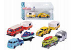 Majorette Auto mit Anhänger VW The Originals Trailer, 4 Arten