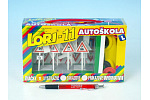 LORI Baukasten LORI 11 Fahrschule Verkehrsschilder 16 Stück + 2 Kegel + Auto Kunststoff in Schachtel 22x13x6cm