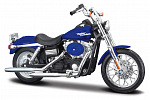 Maisto - HD - Motorrad - 2006 Dyna Street Bob, metallblau, Serie 44, Blisterbox, 1:18