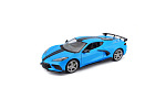 Maisto - 2020 Chevrolet Corvette Stingray Coupe (High Wing), blau, 1:18