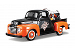 Maisto - Harley-Davidson Custom, 1948 Ford F-1 Pick up + 1958 FLH Duo Glide, 1:24