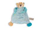 NICI MFN Schmusetuch Bär mit Beißring und Schnullerhalter 25x25cm