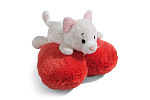 NICI Plüsch Love Kätzchen niedlich liegend, Herz, 13cm, GRÜN