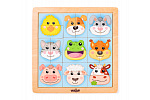 Woody Puzzle Tierköpfe - Heimtiere