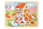 Woody Puzzle auf dem Brett "Fröhliche Haustiere"