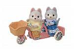 Sylvanian Families 5637 Tandemfahrrad für Husky-Geschwister