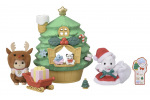 Sylvanian Families 5822 Häuschen mit Weihnachtsbaum und Babyfiguren
