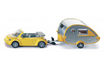 SIKU 1629 Blister - PKW mit Wohnwagen