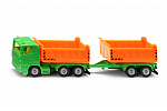 SIKU Blister - LKW mit Kippmulde und Anhänger
