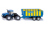 SIKU Farmer - Traktor New Holland mit Joskin Anhänger, 1:50