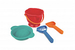 Hape Sandspielzeug - Set mit Sieb, Eimer, Schaufel und Rechen