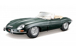 Bburago - Auta HOBBY- Jaguar E-type Cabriolet, zelená, 1:18