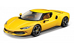 Bburago - RACE+PLAY, Ferrari 296 GTB, žlutá, 1:18