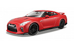 Bburago - Auta HOBBY, 2017 Nissan GT-R, červená, 1:24