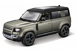Bburago - Auta HOBBY, 2022 Land Rover Defender 110, zelená metalíza, 1:24