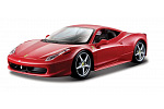 Bburago - RACE+PLAY, Ferrari 458 Italia, červená, 1:24