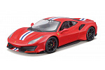 Bburago - RACE+PLAY Ferrari 488 Pista, červená, 1:24