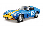 Bburago - RACING, Ferrari 250 GTO, modrá, 1:24