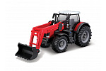 Bburago - FARMLAND, Traktor Massey Ferguson 8740S s předním nakladačem, 10cm