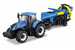 Bburago - FARMLAND, New Holland T7.315 HD s kultivátorem, 10 cm
