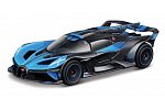 Bburago - RACE, Bugatti Bolide v dekorativním boxu, černá metalíza-modrá, 1:43