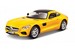 Bburago - Auta HOBBY, Mercedes - AMG GT, žlutá metalíza, 1:32