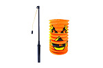 Rappa Lampion Halloween 15 cm mit leuchtendem Stab 39 cm