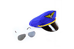 Rappa Set Pilotenkappe mit Brille für Erwachsene
