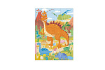 Rappa Puzzle mit Dinosauriern 48 Teile 60 x 44 cm