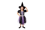 Rappa Kinderkostüm Hexe schwarz-lila (M) e-Verpackung