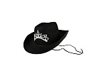Rappa Cowboyhut schwarz mit Krone für Damen