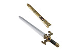 Rappa Ritterliches Schwert gold mit Scheide und Geräuschen
