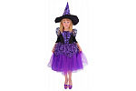 Rappa Kinderkostüm Hexe lila Hexe/Halloween (M)