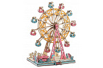 Rappa Woodcraft Holz 3D Puzzle Riesenrad Pastell
