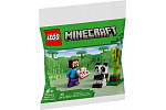 LEGO Minecraft Steve s mládětem pandy