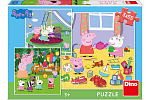 Dino PEPPA PIG IM URLAUB 3x55 Puzzle NEU