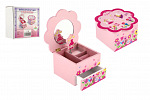 Teddies Schmuckschatulle Princess Holz spielende Blume Schublade 14,5x8x14,5cm