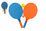 Teddies Soft-Tennis-Set 2 Schläger Kunststoff 40cm + Ball, Körbchen im Netz