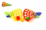 Teddies Catch ball hra 2ks + 3 míčky plast 19cm v síťce
