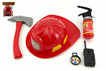 Teddies Feuerwehrset aus Kunststoff, 5-teilig im Beutel
