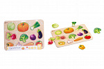 Teddies Puzzle/Einlegepuzzle Holz Gemüse in Folie 30x21cm 18m+