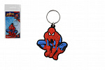 Teddies Schlüsselanhänger/Schlüsselbund Spiderman sitzend aus Gummi 6cm im Beutel