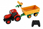Teddies Traktor Zetor RC mit Anhänger aus Kunststoff 42cm 2,4GHz wiederaufladbares Pack + Batterien mit Sound in der Box