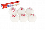Teddies Tischtennisbälle 6 Stück SHIELD 4cm nahtlos weiß in Schachtel 24x4cm
