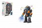 Teddies Roboter gehend aus Kunststoff 22cm batteriebetrieben mit Licht und Sound in Schachtel 18x24,5x9cm
