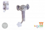 babyted Slon babyted pískátko/kousátko plyš 25cm  na kartě v sáčku 0m+