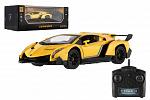 Teddies RC-Auto Lamborghini aus Kunststoff, 20 cm, 2,4 GHz Fernbedienung. batteriebetriebene Steuerung mit Licht in Box 29x11x14cm