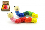 Teddies Wurm/Raupe Gelenkholz 16cm sortiert 2 Farben