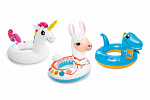 Intex Aufblasbarer Tier-Schwimmring Durchmesser 58cm 3 Arten im Beutel 16x25cm 3-6 Jahre